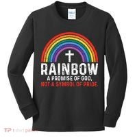 Rainbow A Promise Of God Not A Symbol Of Pride Kids Long Sleeve Shirt thumb 0