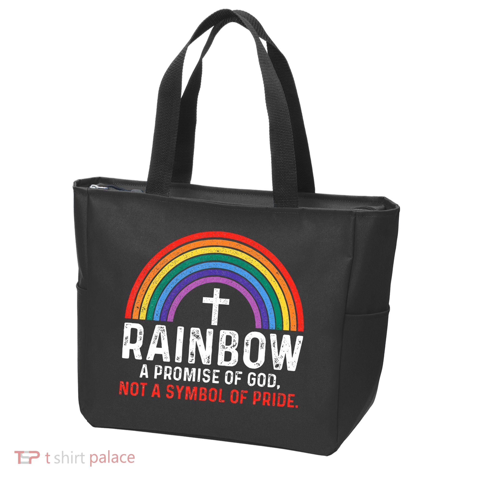Rainbow A Promise Of God Not A Symbol Of Pride Tote Bag