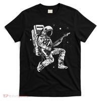 retro Astronaut playing electric guitar in space T-Shirt thumb 0