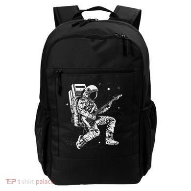 retro Astronaut playing electric guitar in space Backpack