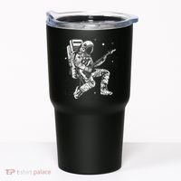 retro Astronaut playing electric guitar in space Tumbler thumb 0