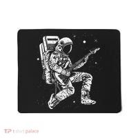 retro Astronaut playing electric guitar in space Mousepad thumb 0