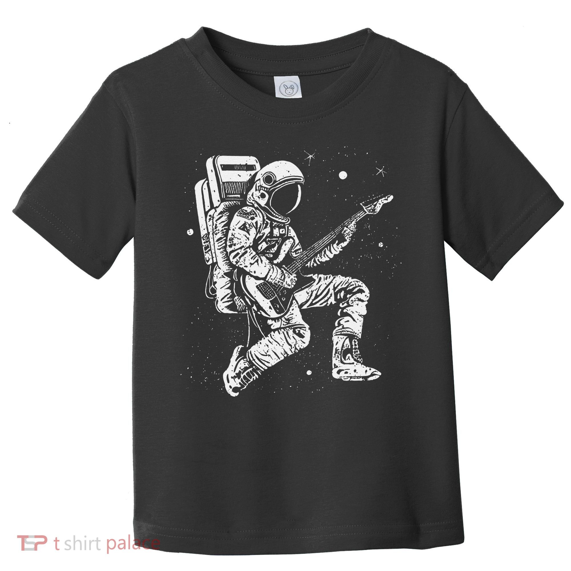 retro Astronaut playing electric guitar in space Toddler T-Shirt