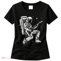 retro Astronaut playing electric guitar in space Women's T-Shirt thumb 0