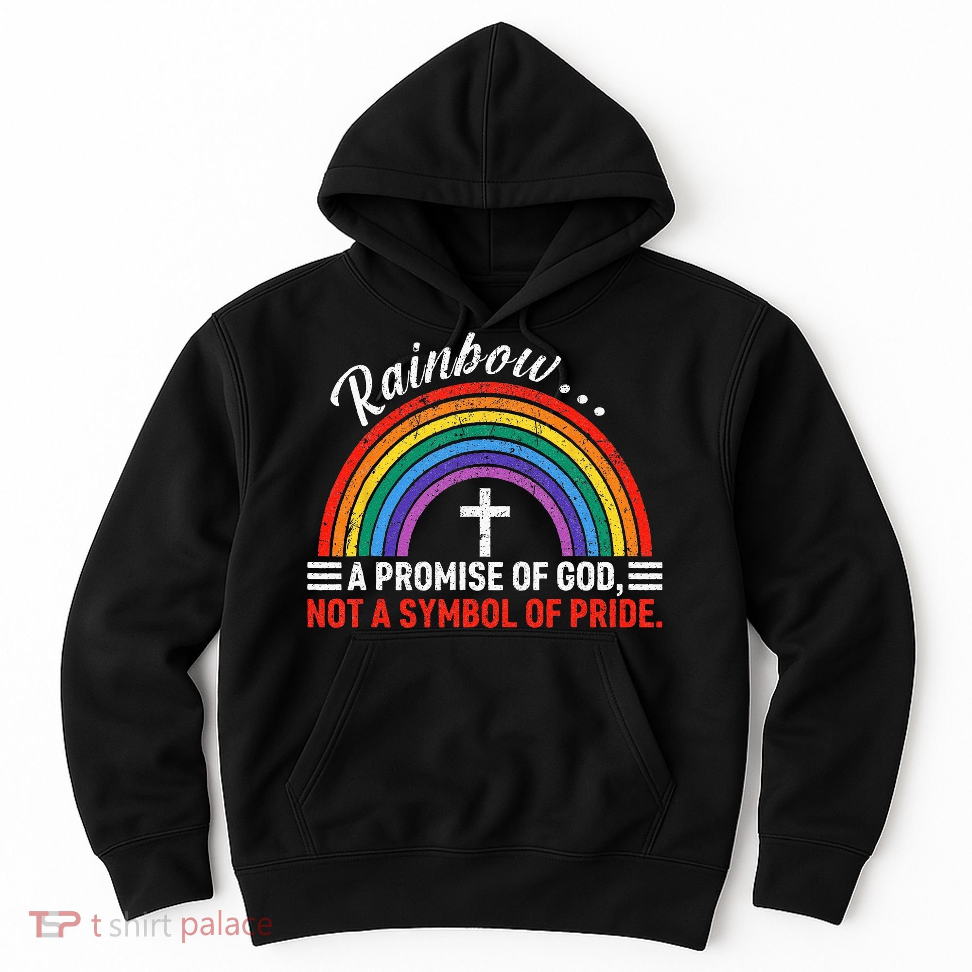 Rainbow A Promise Of God Not A Symbol Of Pride Hoodie