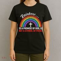 Rainbow A Promise Of God Not A Symbol Of Pride T-Shirt thumb 4