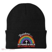 Rainbow A Promise Of God Not A Symbol Of Pride Beanie thumb 0