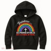 Rainbow A Promise Of God Not A Symbol Of Pride Kids Hoodie thumb 0