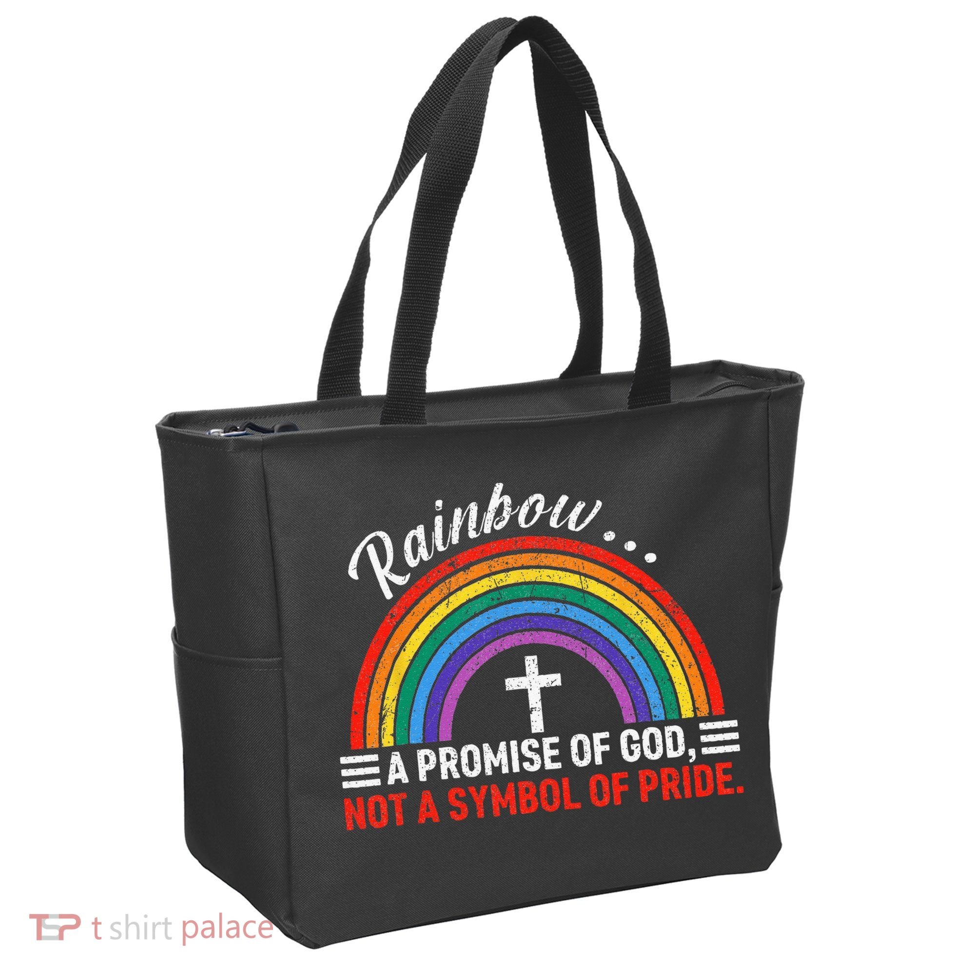 Rainbow A Promise Of God Not A Symbol Of Pride Tote Bag