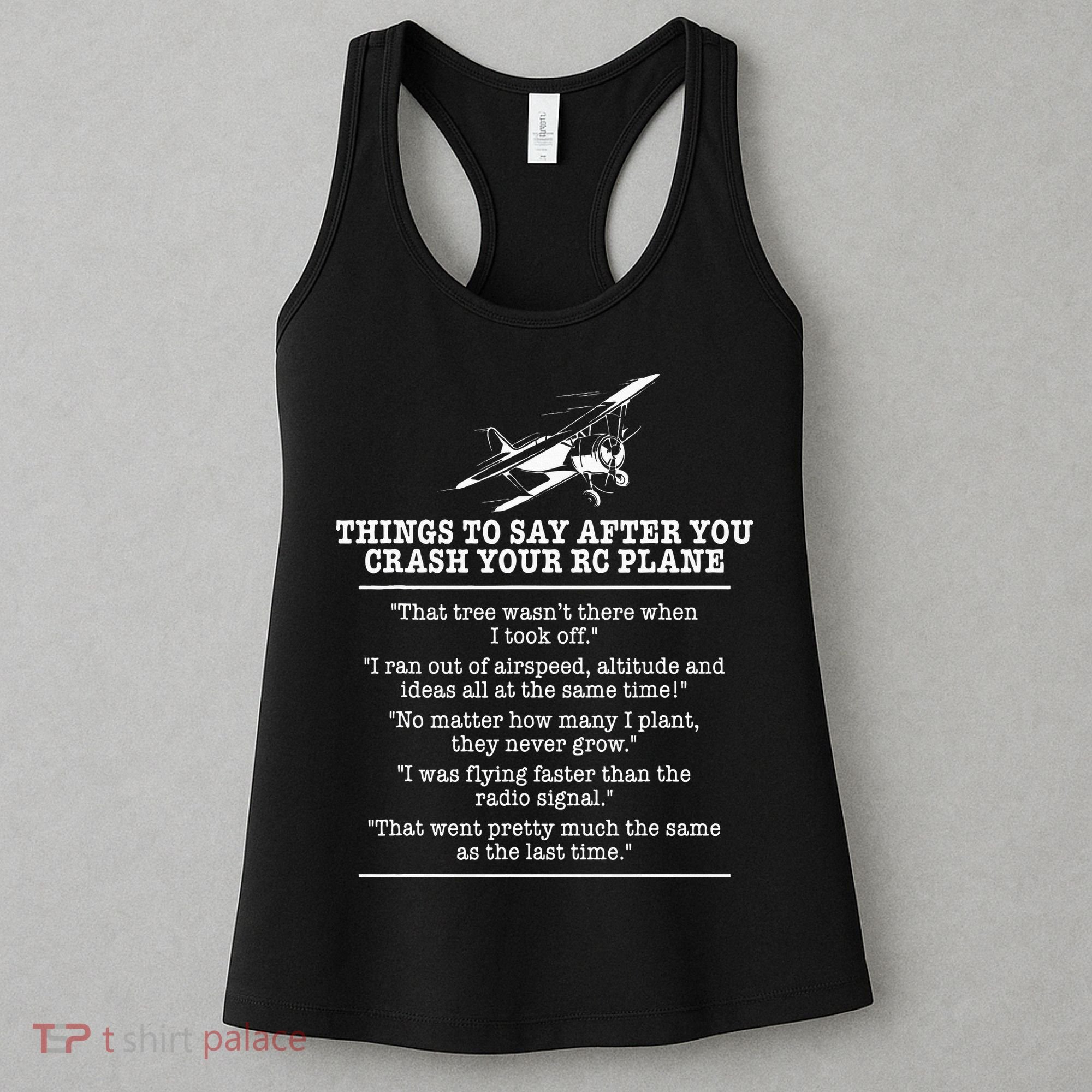 Rc Airplane Pilot Flyer Aviation Lover Aircraft Enthusiast Women's Tank Top