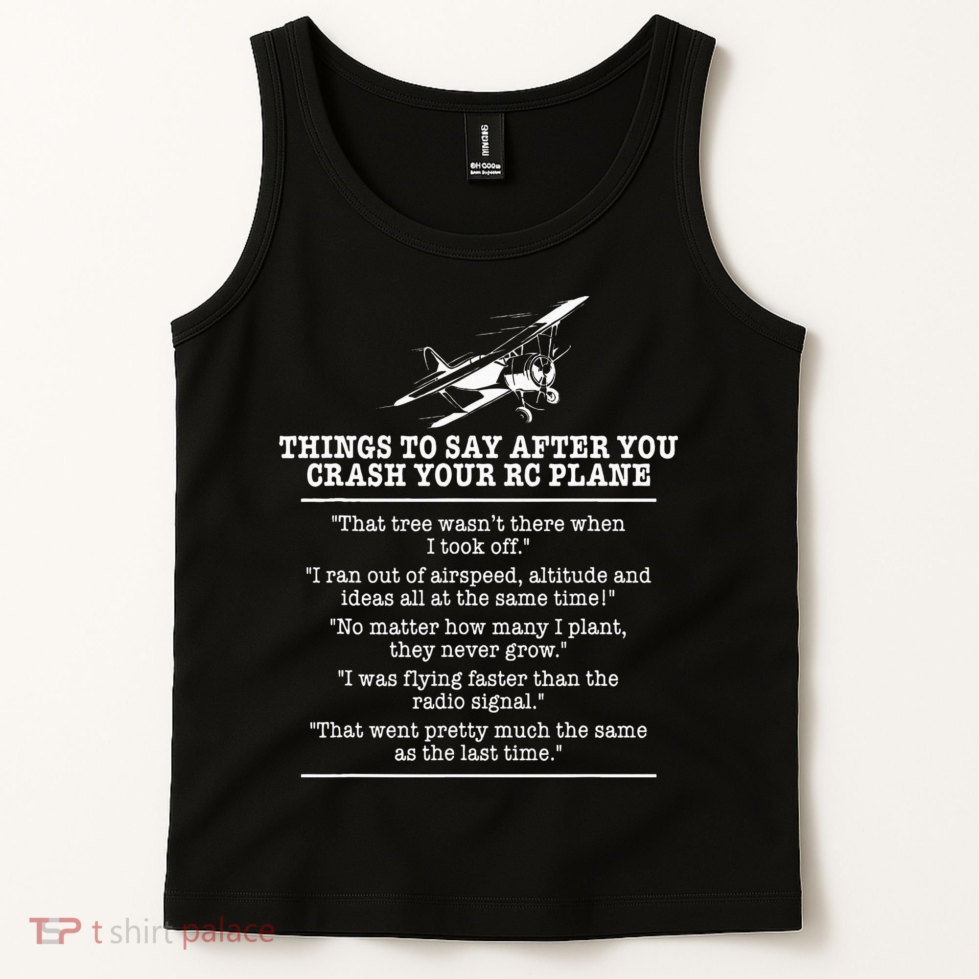 Rc Airplane Pilot Flyer Aviation Lover Aircraft Enthusiast Tank Top