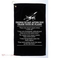 Rc Airplane Pilot Flyer Aviation Lover Aircraft Enthusiast Golf Towel thumb 0