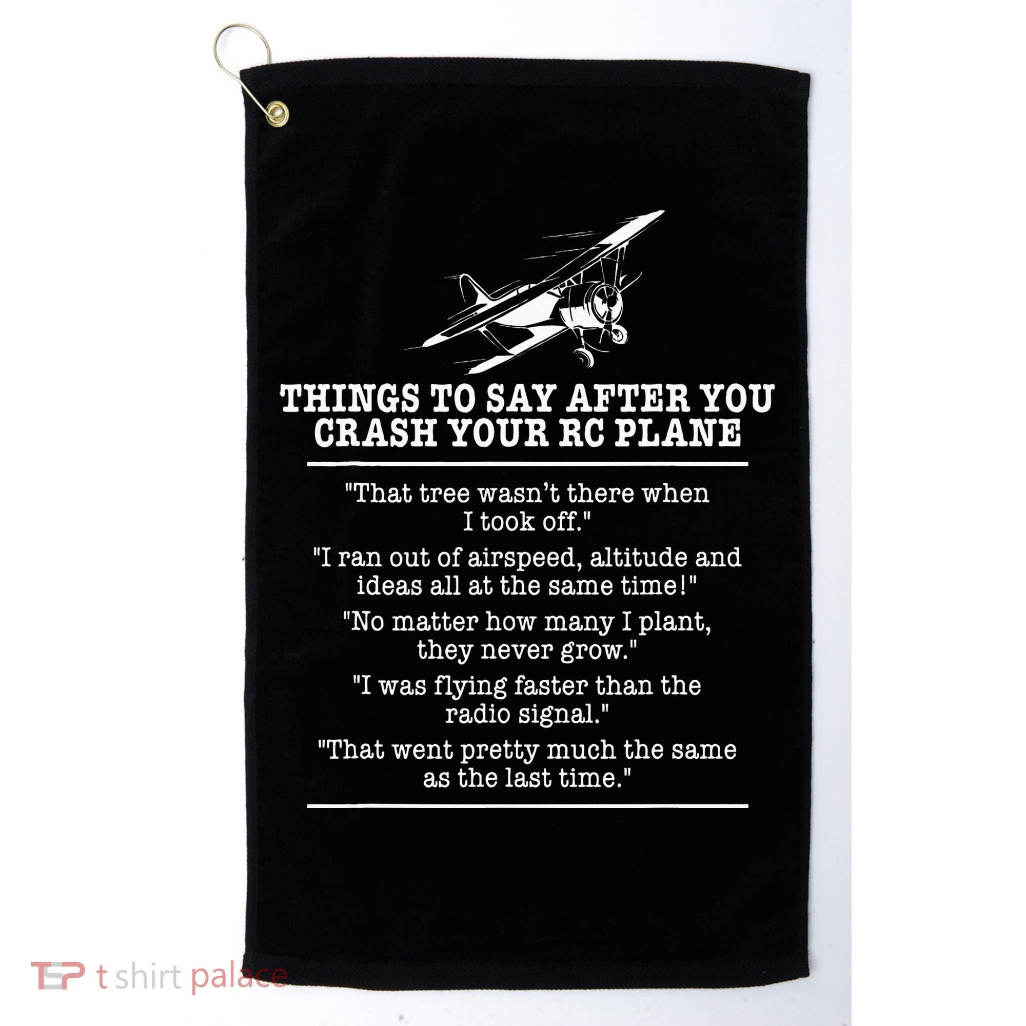 Rc Airplane Pilot Flyer Aviation Lover Aircraft Enthusiast Golf Towel