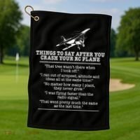 Rc Airplane Pilot Flyer Aviation Lover Aircraft Enthusiast Golf Towel thumb 1