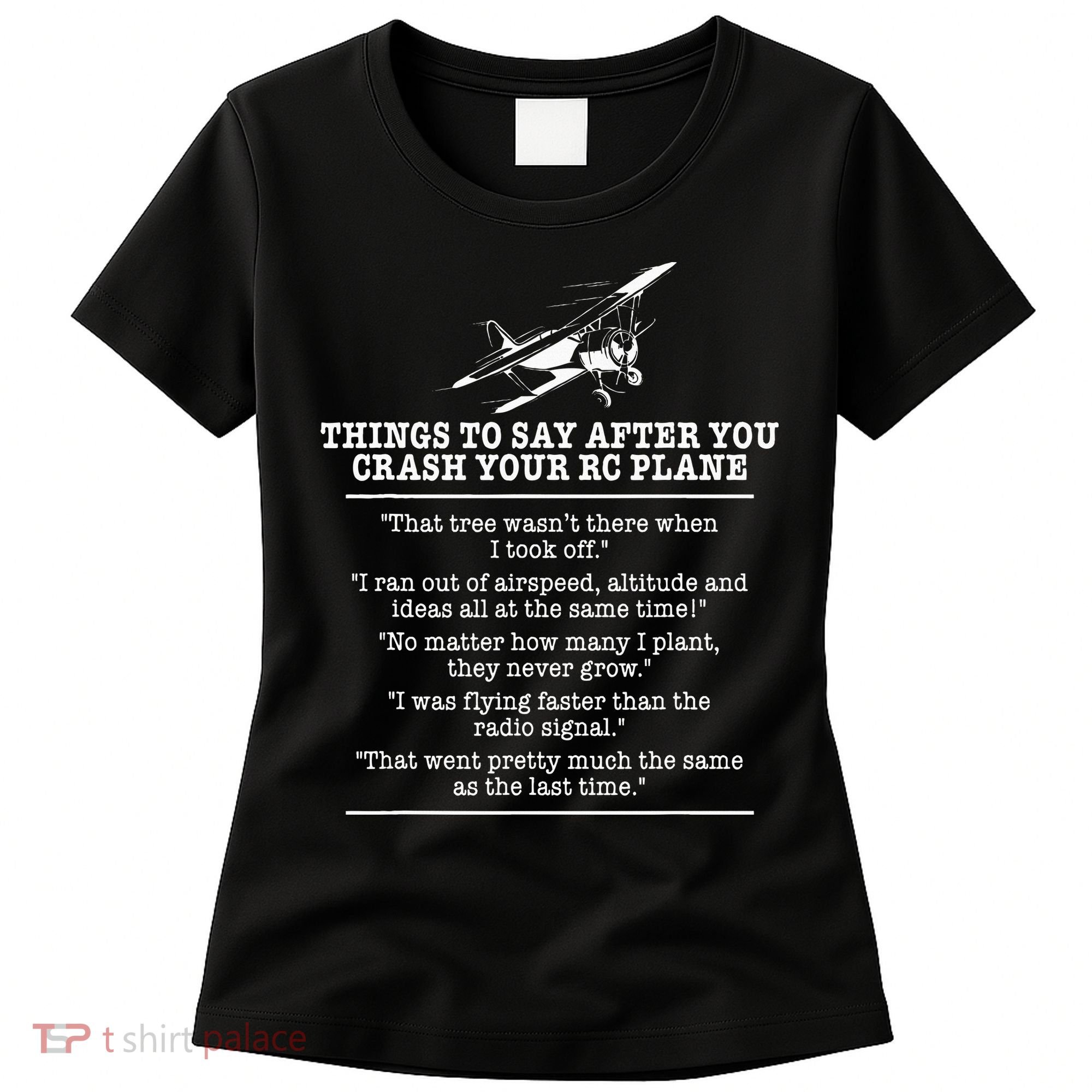 Rc Airplane Pilot Flyer Aviation Lover Aircraft Enthusiast Women's T-Shirt