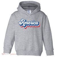 Retro America Patriotic USA 4th of July Toddler Hoodie thumb 0