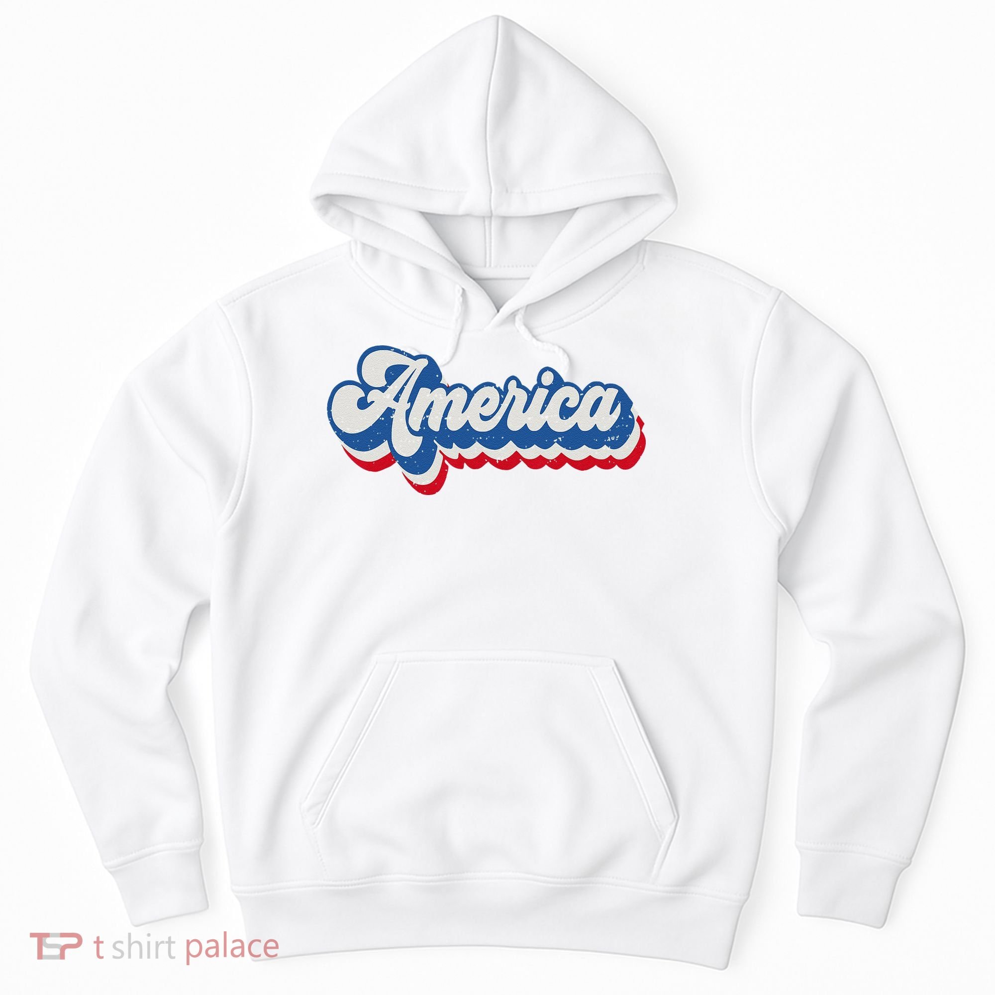 Retro America Patriotic USA 4th of July Hoodie