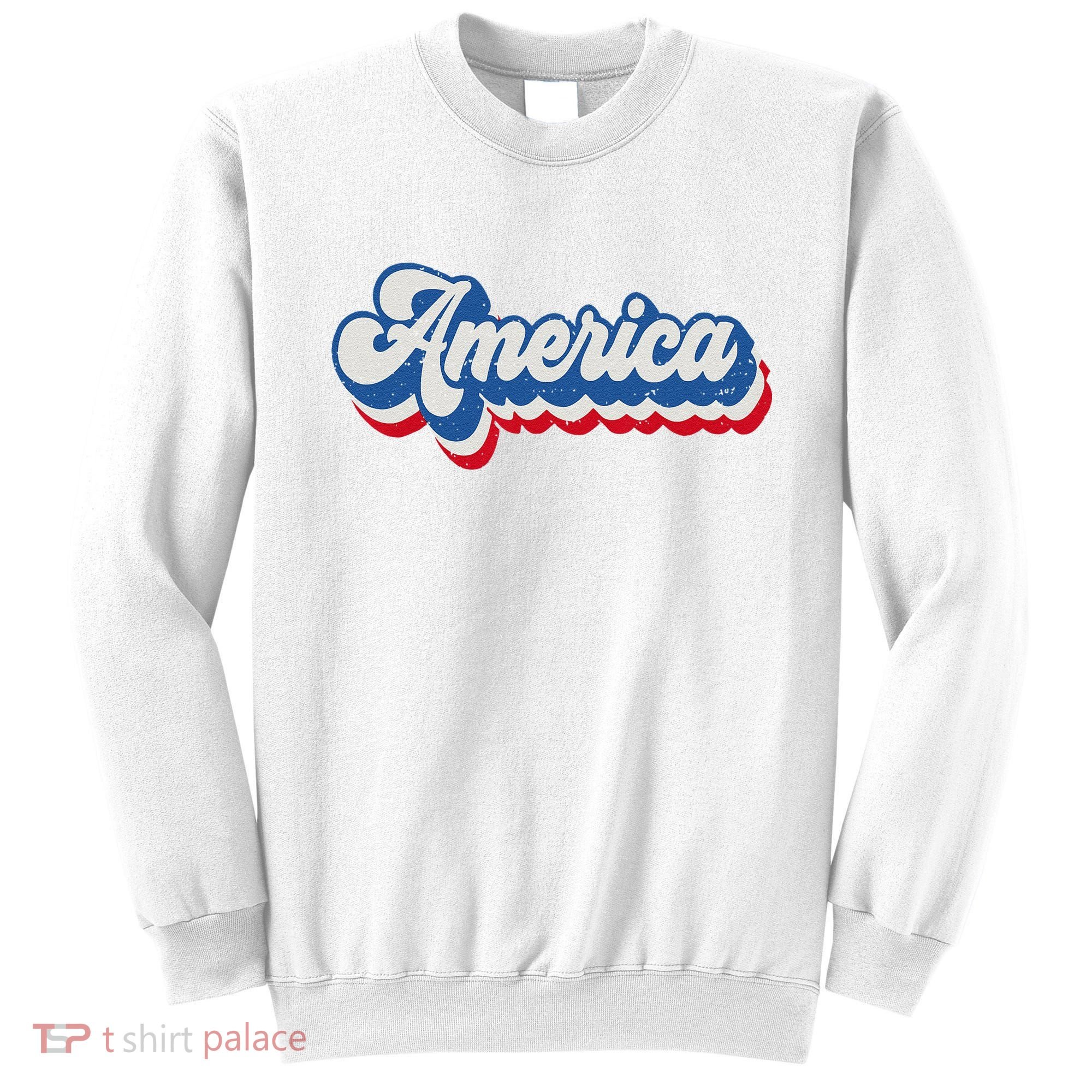 Retro America Patriotic USA 4th of July Sweatshirt