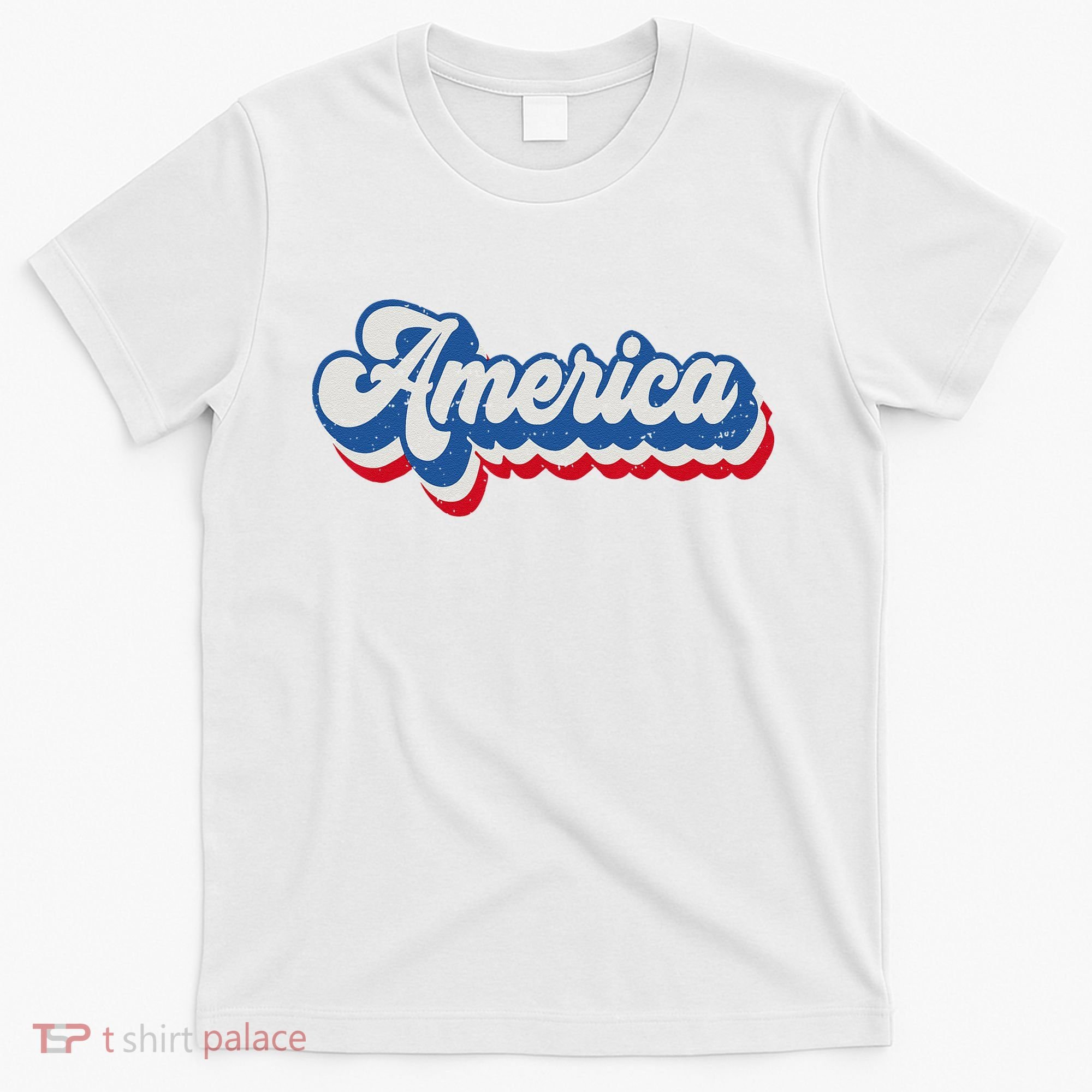 Retro America Patriotic USA 4th of July T-Shirt