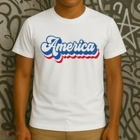 Retro America Patriotic USA 4th of July T-Shirt thumb 3