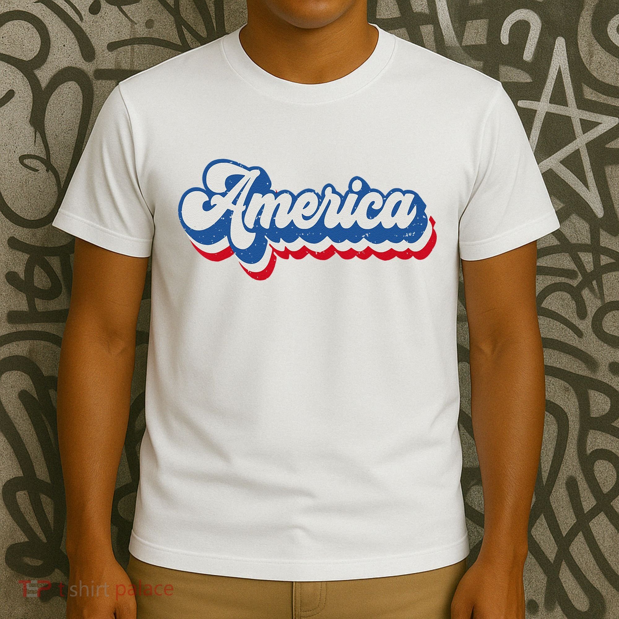 Retro America Patriotic USA 4th of July T-Shirt
