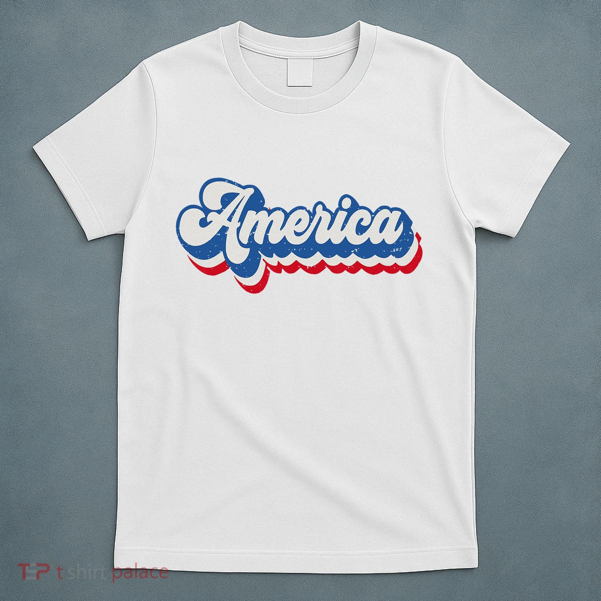 Retro America Patriotic USA 4th of July T-Shirt