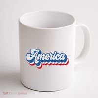 Retro America Patriotic USA 4th of July Coffee Mug thumb 1