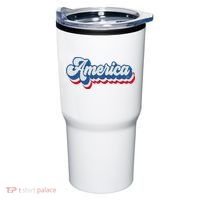 Retro America Patriotic USA 4th of July Tumbler thumb 0