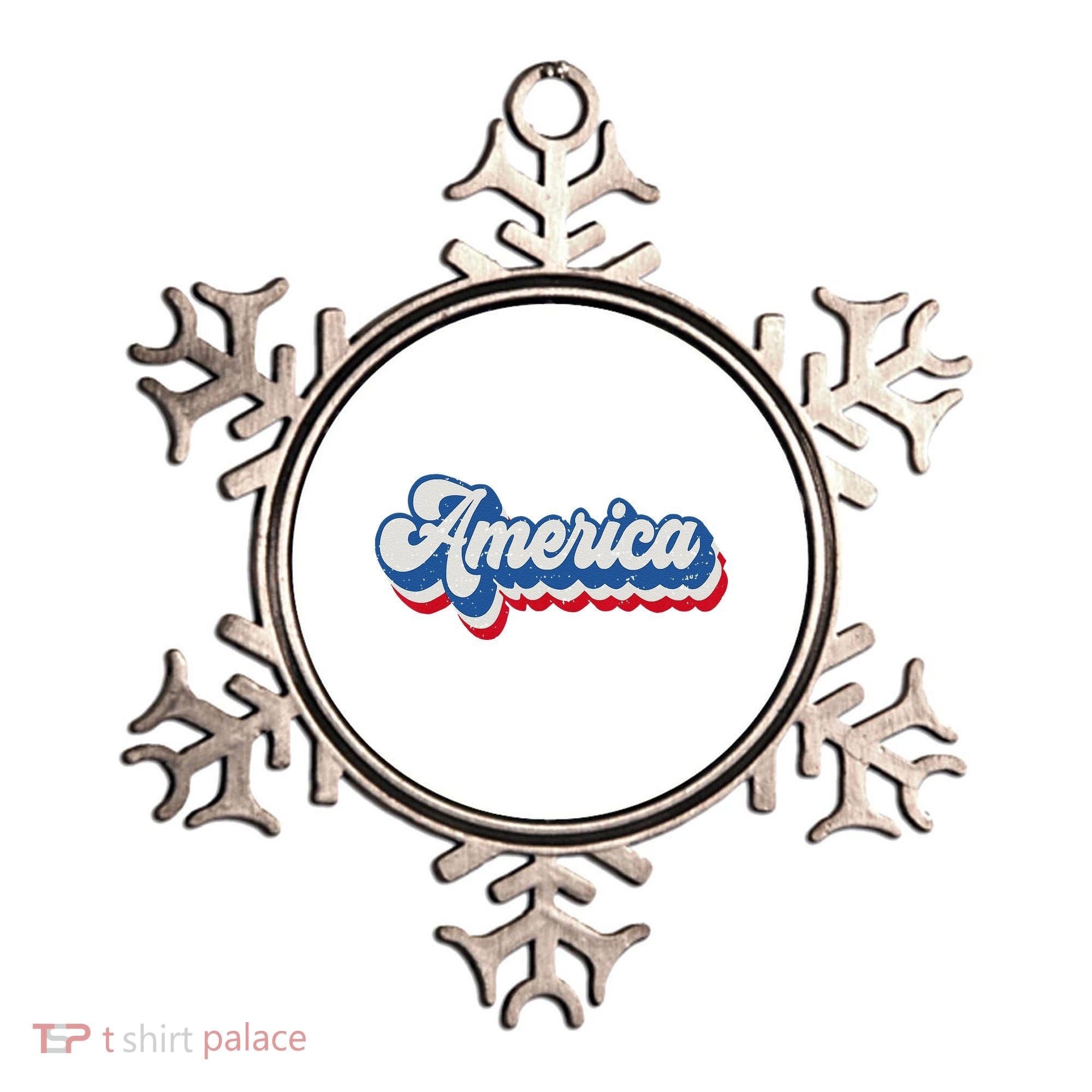 Retro America Patriotic USA 4th of July Ornament
