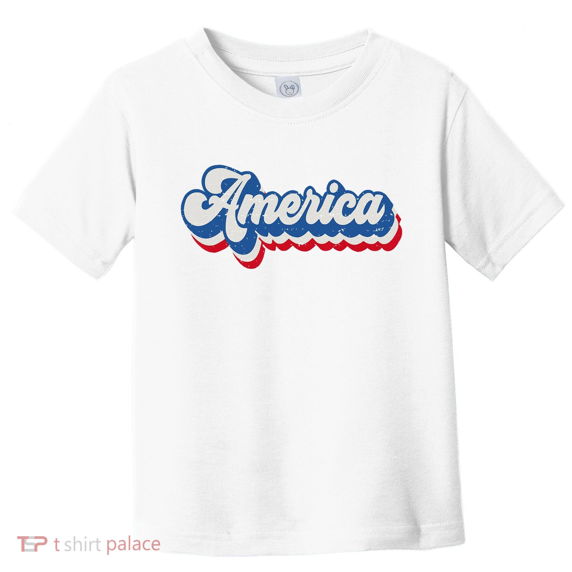 Retro America Patriotic USA 4th of July Toddler T-Shirt