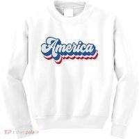 Retro America Patriotic USA 4th of July Kids Sweatshirt thumb 0