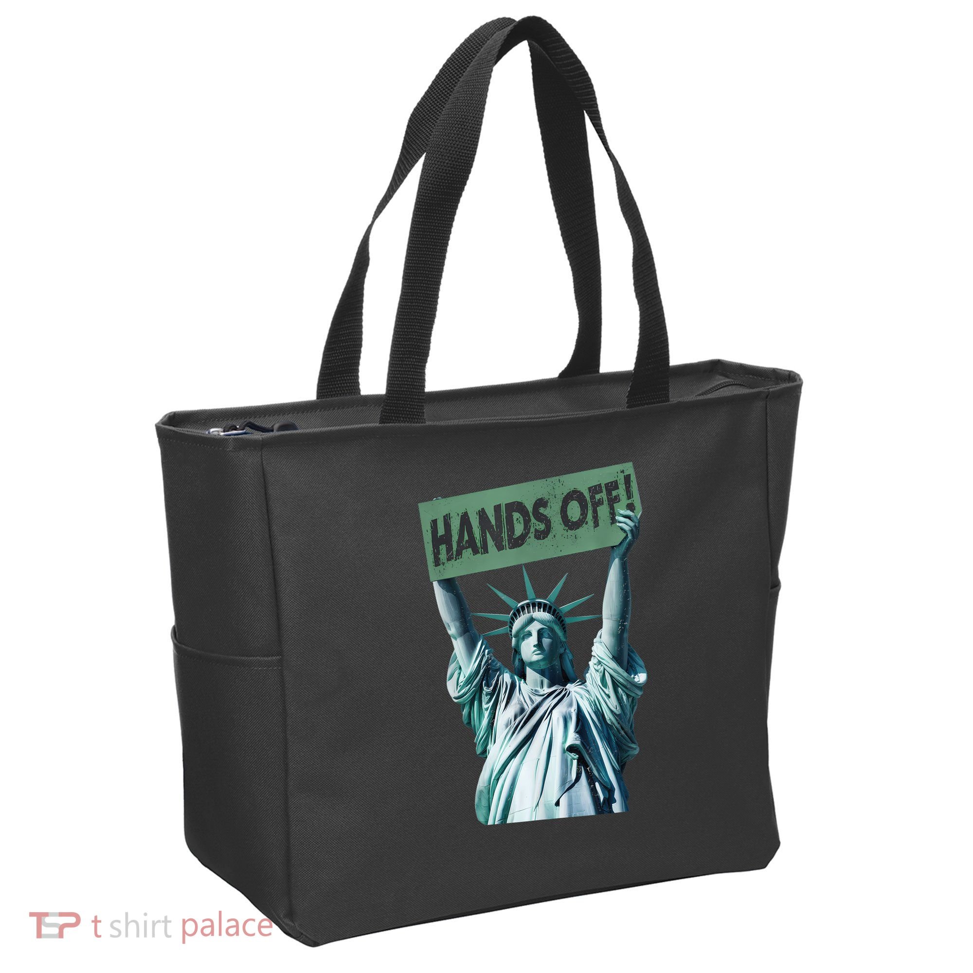 Resist And Protest  Hands Off Statue Of Liberty Tote Bag