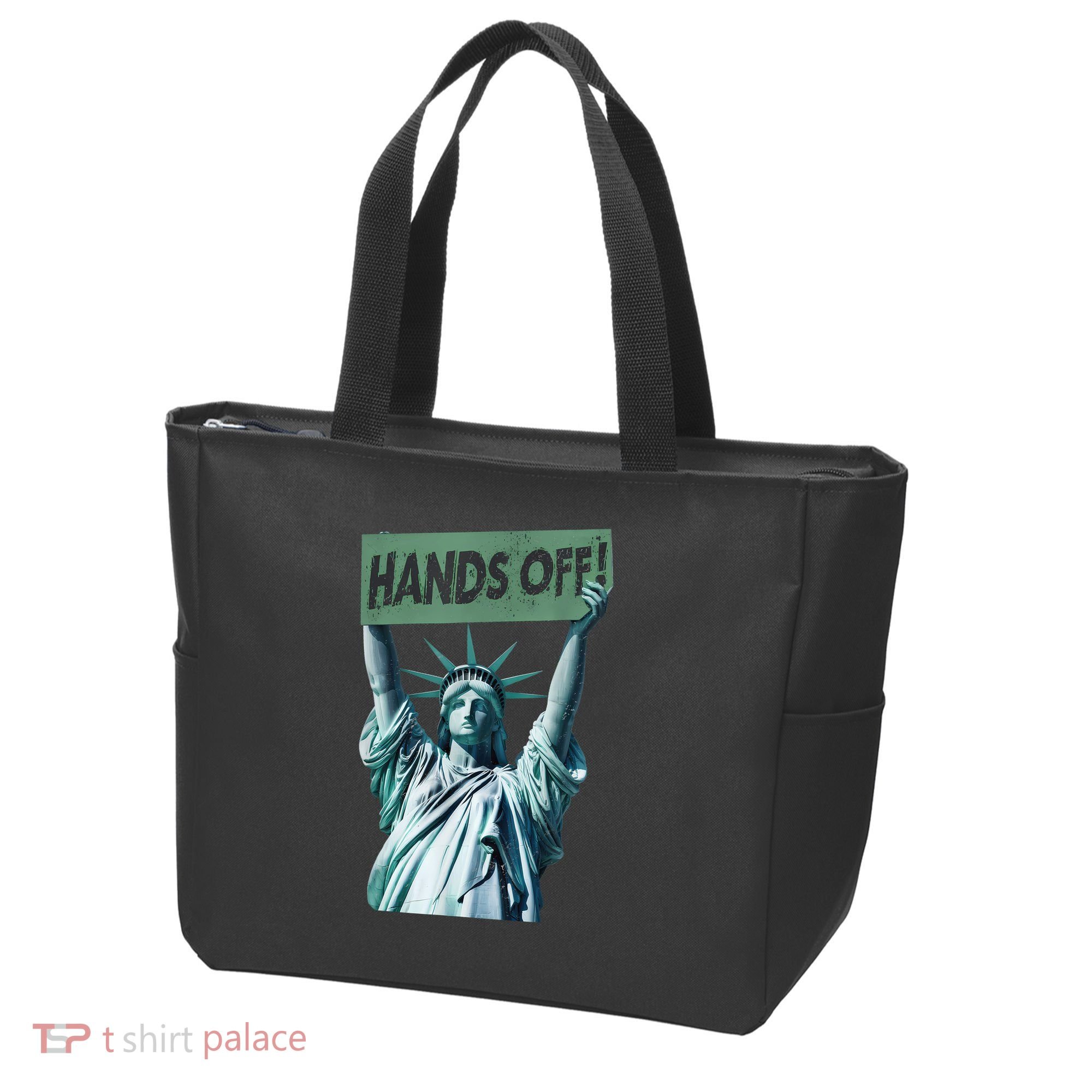 Resist And Protest  Hands Off Statue Of Liberty Tote Bag