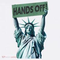 Resist And Protest  Hands Off Statue Of Liberty Doggie Tank thumb 4