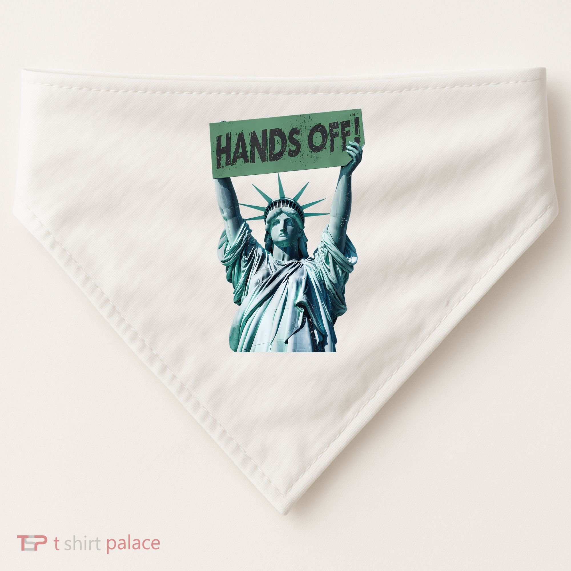 Resist And Protest  Hands Off Statue Of Liberty USA-Made Doggie Bandana