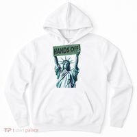 Resist And Protest  Hands Off Statue Of Liberty Hoodie thumb 0