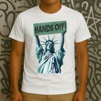 Resist And Protest  Hands Off Statue Of Liberty T-Shirt thumb 3