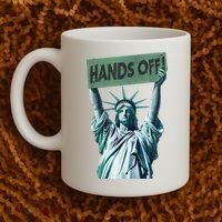 Resist And Protest  Hands Off Statue Of Liberty Coffee Mug thumb 2