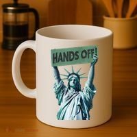 Resist And Protest  Hands Off Statue Of Liberty Coffee Mug thumb 4