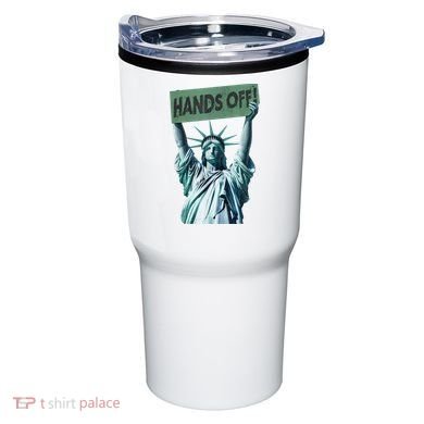 Resist And Protest  Hands Off Statue Of Liberty Tumbler