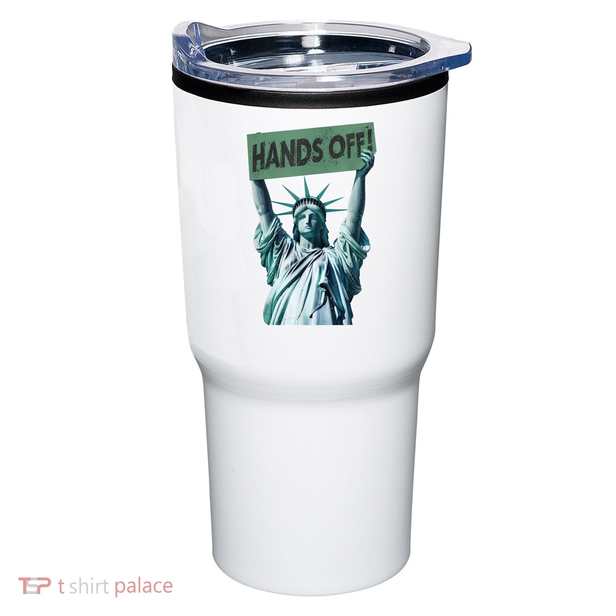 Resist And Protest  Hands Off Statue Of Liberty Tumbler