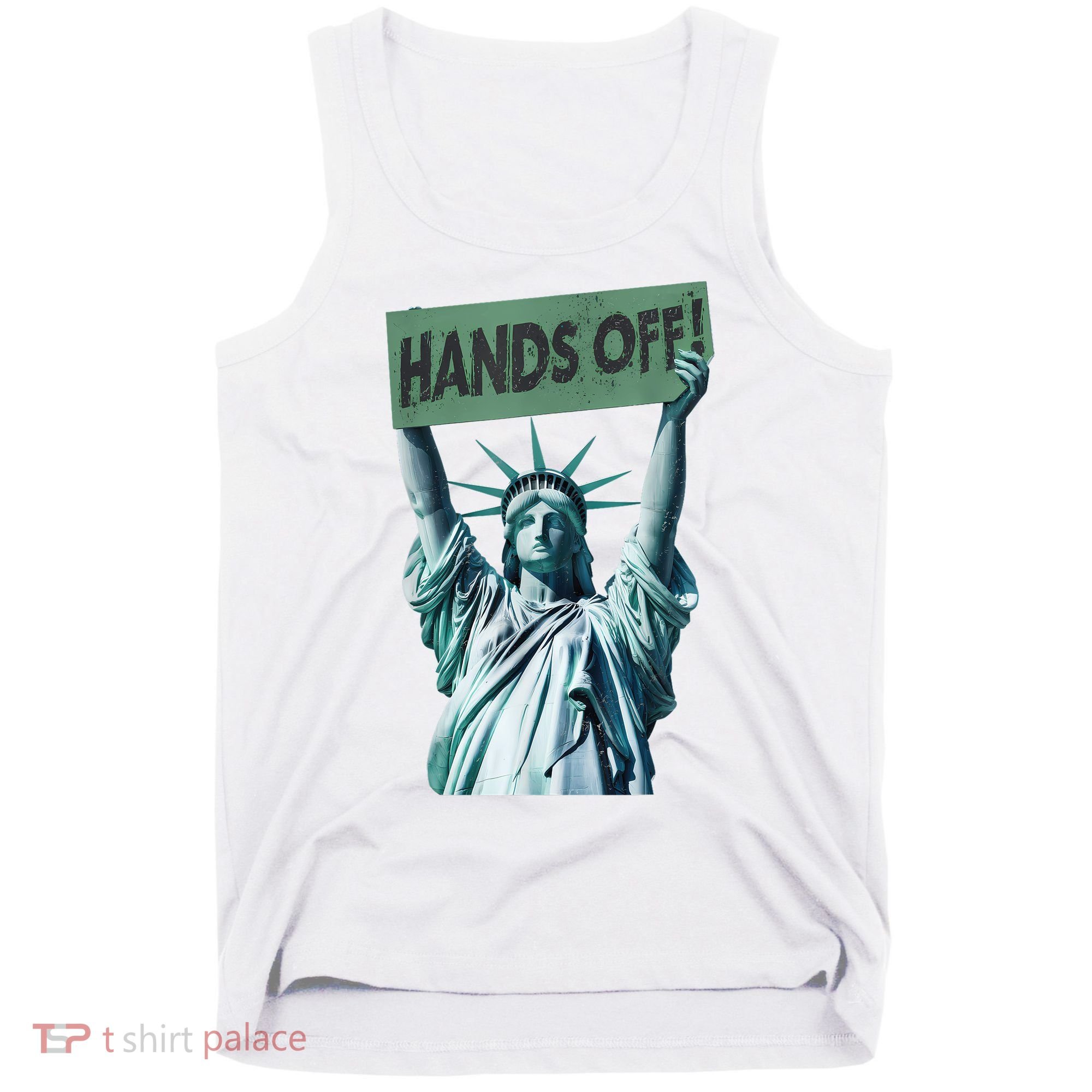 Resist And Protest  Hands Off Statue Of Liberty Tank Top