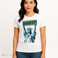 Resist And Protest  Hands Off Statue Of Liberty Women's T-Shirt thumb 4