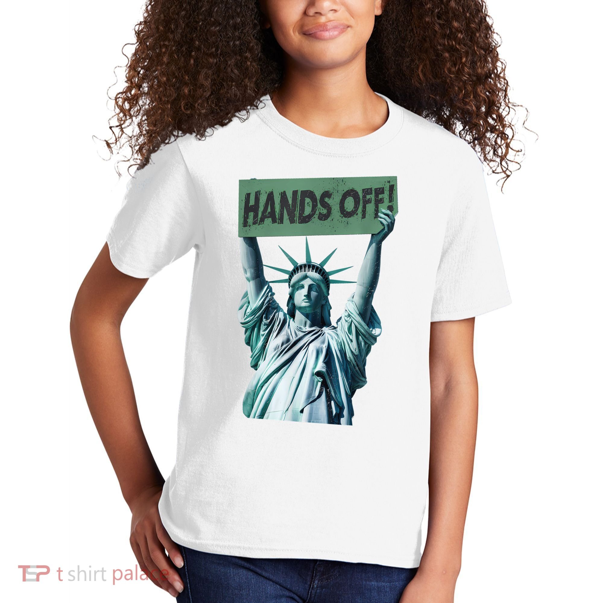 Resist And Protest  Hands Off Statue Of Liberty Kids T-Shirt