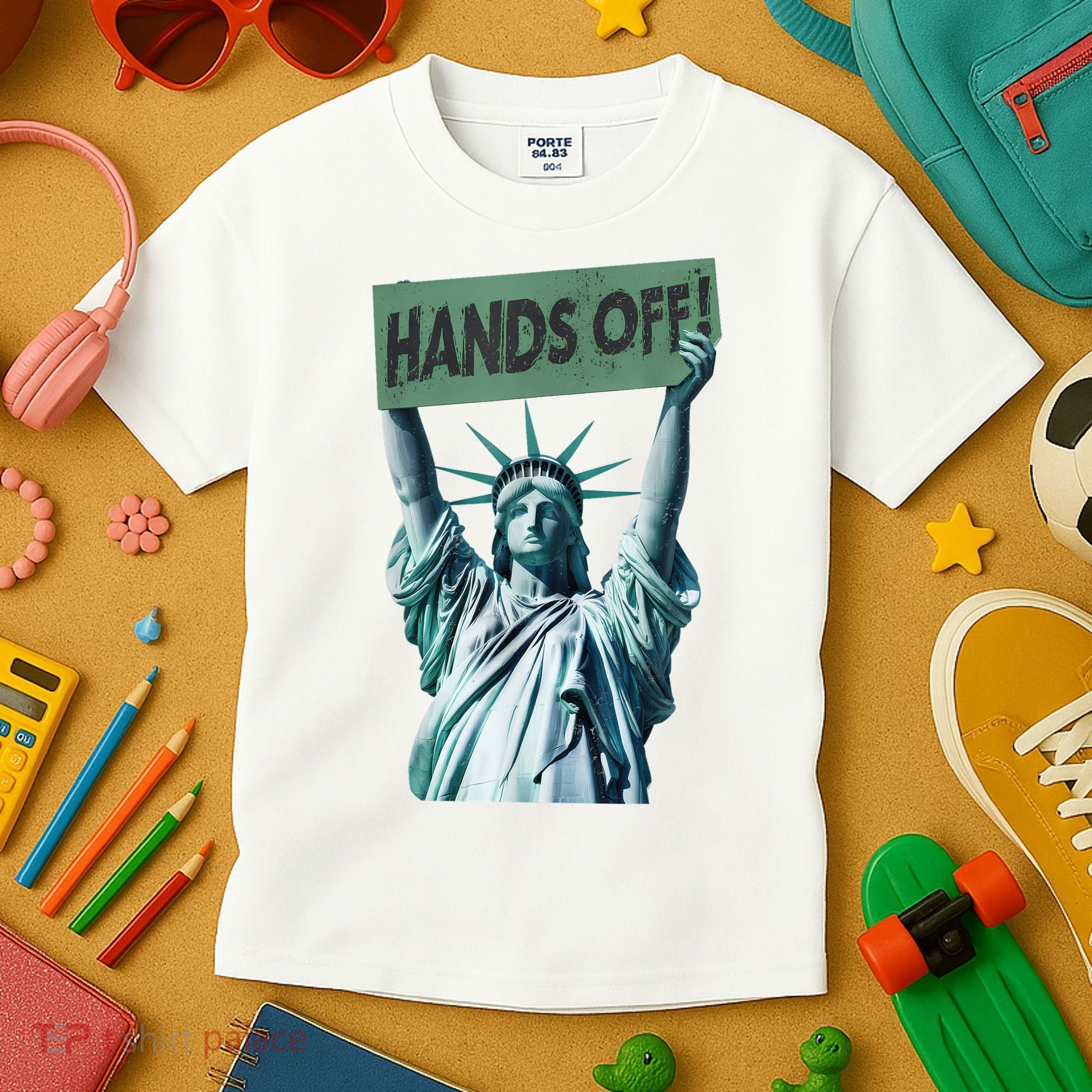 Resist And Protest  Hands Off Statue Of Liberty Kids T-Shirt
