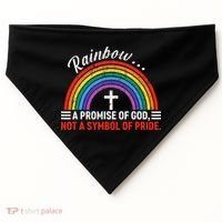 Rainbow A Promise Of God Not A Symbol Of Pride USA-Made Doggie Bandana thumb 0