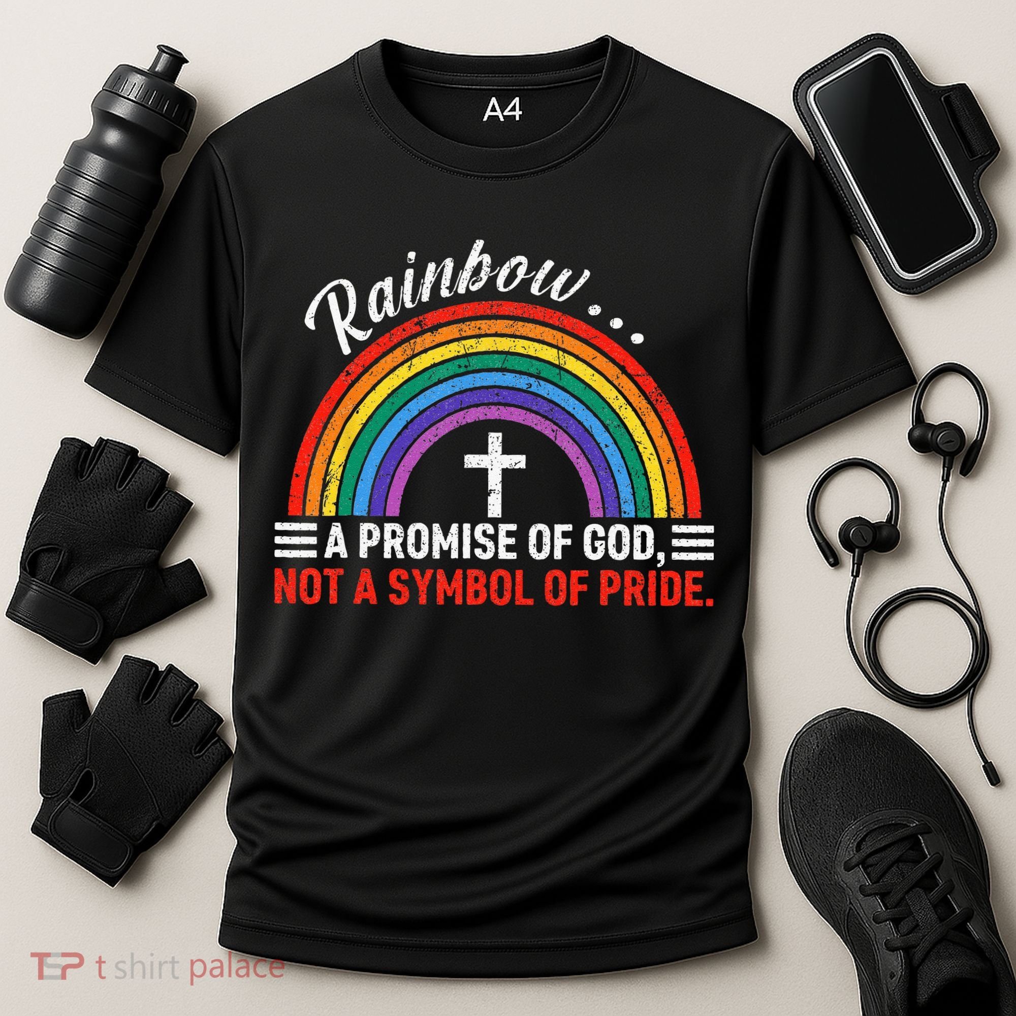 Rainbow A Promise Of God Not A Symbol Of Pride Cooling Performance Crew T-Shirt