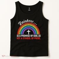 Rainbow A Promise Of God Not A Symbol Of Pride Tank Top thumb 2