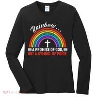 Rainbow A Promise Of God Not A Symbol Of Pride Women's Long Sleeve Shirt thumb 0
