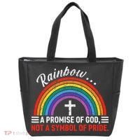 Rainbow A Promise Of God Not A Symbol Of Pride Tote Bag thumb 0